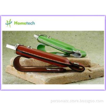 Full Capacity 16 GB OEM Leather USB Flash Disk with Logo Pr